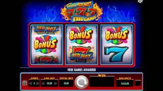 Triple Red Hot 7s Free Games Online Slot from IGT - Free Games Feature!
