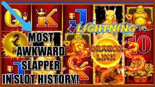 HIGH LIMIT Lightning Link Dragon's Riches $25 MAX BET SPINS Slot Machine AWKWARD SLAPPER ENCOUNTER!