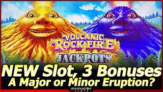 Volcanic Rock Fire Jackpots Slot Machine - Is It a Major or Minor Eruption?  Live Play and 3 Bonuses
