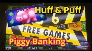 Huff & Puff vs Piggy Banking - HIGH LIMIT ⋆ Slots ⋆