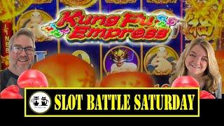 IT'S A SLOT BATTLE SATURDAY! FRED CAT VS HEIDI AND HER NEW BESTIE KUNG FU EMPRESS!!