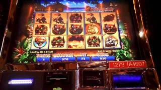 Krakatoa a WMS slot machine bonus win at Sands casino