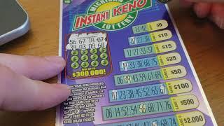 $300,000 INSTANT KENO MICHIGAN LOTTERY SCRATCH OFF TICKETS!