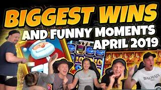 Biggest wins and Funny moments of CasinoDaddy April 2019 (Casino Twitch & Youtube)