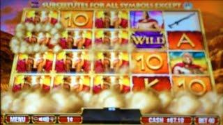 Leonidas Slot Machine - Some Line Wins And A Failed Bonus Try