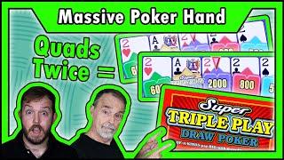 QUADS Twice = WHEEL SPIN Twice! Massive Poker Wins Don’t Stop • The Jackpot Gents