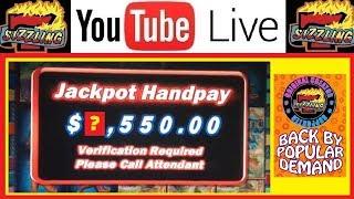 MAJESTIC JACKPOT HAND PAY + HUGE Slot Machine BONUS Casino WINS SIZZLING High Limit Gambling Videos