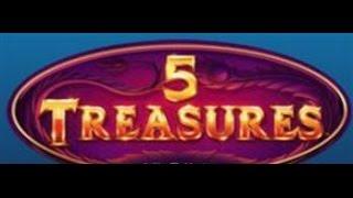 5 Treasures Slot Machine Bonus Win on min bet!
