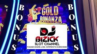 ~** BONUS **~ Gold Bonanza Slot Machine ~ NICE WIN! ~ FIRST TRY!! • DJ BIZICK'S SLOT CHANNEL