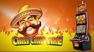 HUGE WIN FULL SCREEN 5c denom Konami Chili Chili Fire Free Feature slot machine