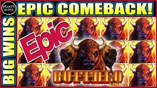 NOW THAT'S WHAT I CALL AN EPIC COMEBACK! HIGH LIMIT BUFFALO LINK SLOT MACHINE