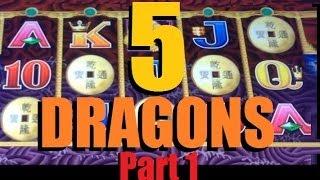BIG WIN!! 5 Dragons Legends Slot Machine Bonus! ~ Aristocrat (5 Dragons Part 1 Of 2)