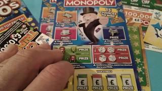 BIG £40.00 Sunday Scratchcard game..Full £500's..Monopoly..Pharaoh's..Lucky Stars.etc