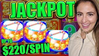 BIG HANDPAY JACKPOT on DANCING DRUMS! Up to $220/BET!