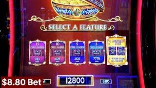 Dancing Drums Slot Machine $8.80 Max Bet Bonus Won | Live Slot Play