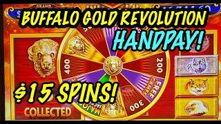 High Limit Buffalo Gold Revolution   JACKPOT HANDPAY $15 bets