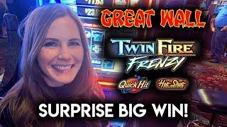 Surprised By How Much This Paid! Twin Fire Frenzy! Slot Machine!
