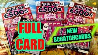 NEW SCRATCHCARDS.."FULL OF £500s.." AMAZING  GAME....AND FULL CARD..WhooooOOOOOOO..
