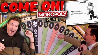 Can 10x on 2 rolls pay?! (Monopoly Live Big Win)