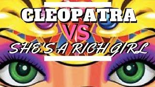 *HIGH LIMIT* LADIES •Cleopatra / Rich Girl! LIVE PLAY• Las Vegas Slot Machine Pokies!