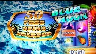 50 Spins Live Bonus Blue Moon - 1c WMS Video Slots