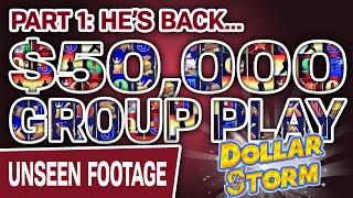 ⋆ Slots ⋆ Part 1: $50,000 GROUP PLAY ⋆ Slots ⋆ Hitting Handpays on Dollar Storm in ATLANTIC CITY