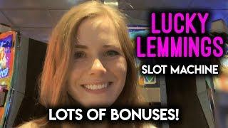 Lucky Lemmings! Slot Machine! BONUSES!!