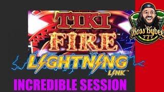 Max Bet Lightning Link Tiki Fire Change It Up MEGA Session Jackpot Handpay