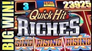 •BIG WIN RUN!!• QUICK HIT RICHES (FEAT. RISING X MULTIPLIERS!) Slot Machine Bonus (SG | BALLY)
