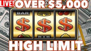 $5,000 HIGH LIMIT •Slot Machine • Group Pull  - Meadows Racetrack & Casino