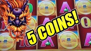 *HUGE WIN* 5 DRAGONS GRAND Slot Machine * RARE 5 COIN BONUS! | Casino Countess