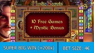 SUPER BIG WIN on Mystic Secrets Slot (Novomatic) 4€ BET!