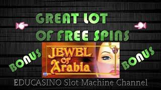 **JEWEL OF ARABIAN **GREAT LOT OF FREE SPINS**BY IGT SLOT