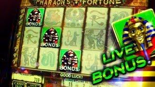 Live Bonus on Pharaoh's Fortune 5c IGT Video Slots