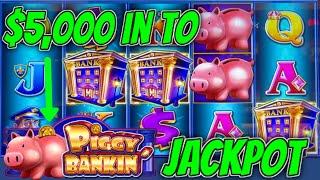 HIGH LIMIT Lock It Piggy Bankin' HANDPAY JACKPOT ⋆ Slots ⋆$50 Bonus Round Slot Machine Casino