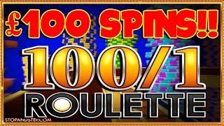 £100 SPINS COMEBACK on 100/1 ROULETTE from Rainbow Riches Debacle !!!