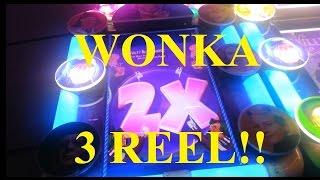 Wonka 3 Reel Bonuses! Lots of Nice Wins!!
