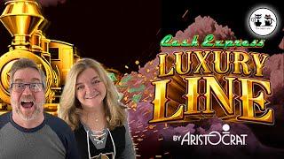 LUXURY LINE SLOT MACHINE TRAIN BONUSES!! THE TRAINS ARE IN THE STATION!