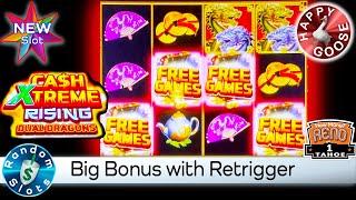 ⋆ Slots ⋆️ New ⋆ Slots ⋆ Cash Xtreme Rising Dual Dragons Slot Machine Big Bonus with Retriggers