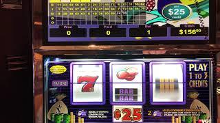 "LIVE HANDPAY" VGT Slots $25 Mr. Money Bags Lot Of Play  Choctaw Gambling Casino, Durant. OK.