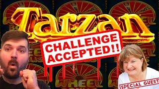 $500 High Limit Tarzan Challenge! Upto $75/SPIN With Special Guest, Mom!