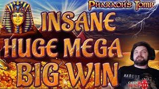 MUST SEE!!! INSANE HUGE MEGA BIG WIN on Pharaoh's Tomb - Novomatic Slot - 2€ BET!