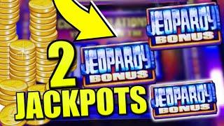 2 JACKPOTS on JEOPARDY Slot Machine! HUGE Win High Limit Slot Play
