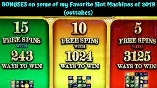 •BONUSES on some of my Favorite Slot Machines of 2019• (outtakes)