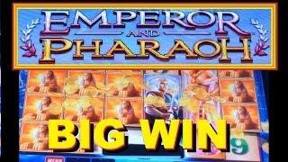 BIG WIN! Emperor And Pharaoh Slot Machine Bonus & Free Spins!! ~ WMS (Emperor & Pharaoh)