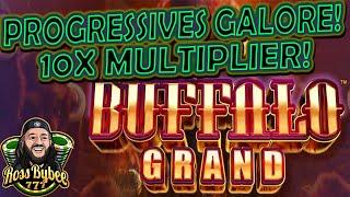 Buffalo Grand Slot Machine Progressive Multipliers Everywhere!!