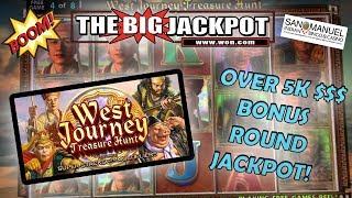 •️ OVER $5,000 JACKPOT! •️ West Journey BONUS ROUND PAYS OUT BIG