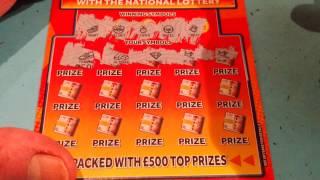 Scratchcard....The Big Bopper Game..FAST 500...LUCKY LINES..CASH WORD...TRIPLE PAYOUT..
