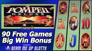 Pompeii Deluxe Slot - 90 Free Games, Multiple Re-Triggers, Big Win Bonus