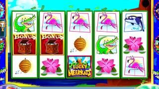 LUCKY MEERKATS Video Slot Game with a "HUGE WIN" LUCKY MEERKATS BONUS